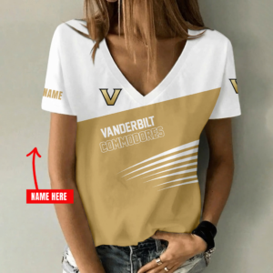 Limited Edition – Customized NCAA Vanderbilt Commodores V-Neck Female Shirt