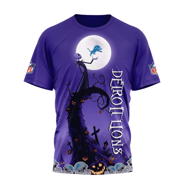 Limited Edition – Customized NFL Detroit Lions Halloween The Nightmare Apparel - Image 2