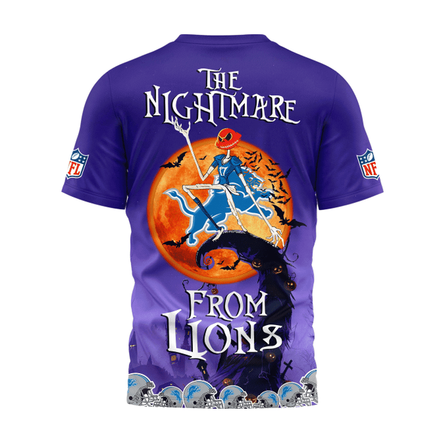 Limited Edition – Customized NFL Detroit Lions Halloween The Nightmare Apparel - Image 3