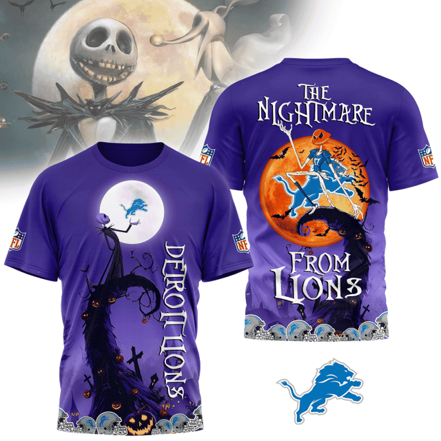 Limited Edition – Customized NFL Detroit Lions Halloween The Nightmare Apparel