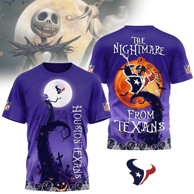 Limited Edition – Customized NFL Houston Texans Halloween The Nightmare Apparel