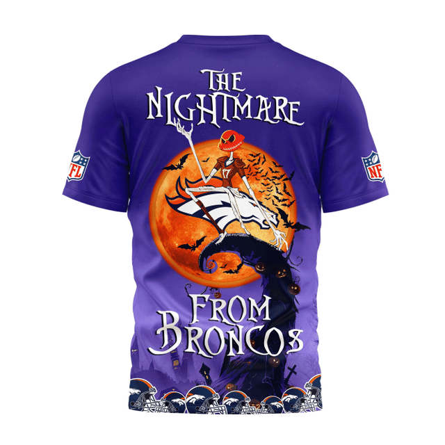 Limited Edition – Customized NFL Denver Broncos Halloween The Nightmare Apparel - Image 3