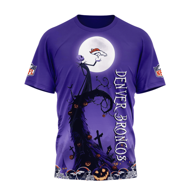 Limited Edition – Customized NFL Denver Broncos Halloween The Nightmare Apparel - Image 2