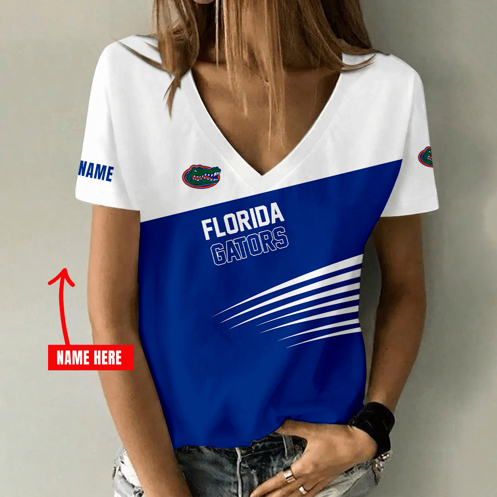 Limited Edition – Customized NCAA Florida Gators V-Neck Female Shirt
