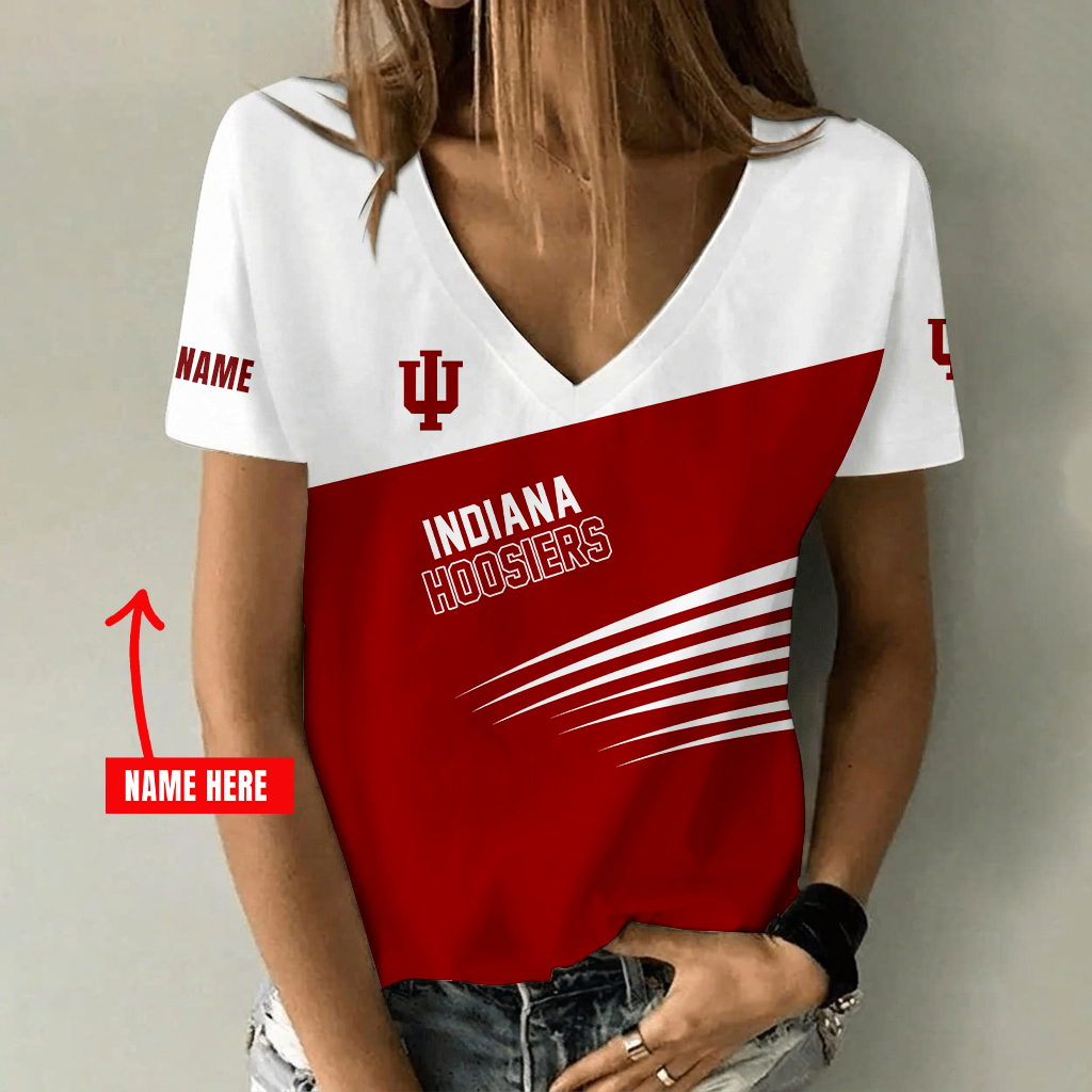 Limited Edition – New Customized NCAA Indiana Hoosiers Strappy V-Neck Female Shirt