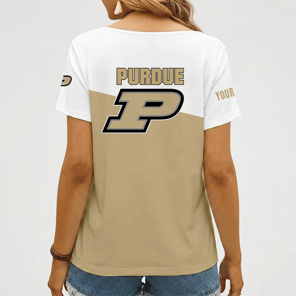 Limited Edition – New Customized NCAA Purdue Boilermakers Strappy V-Neck Female Shirt - Image 2