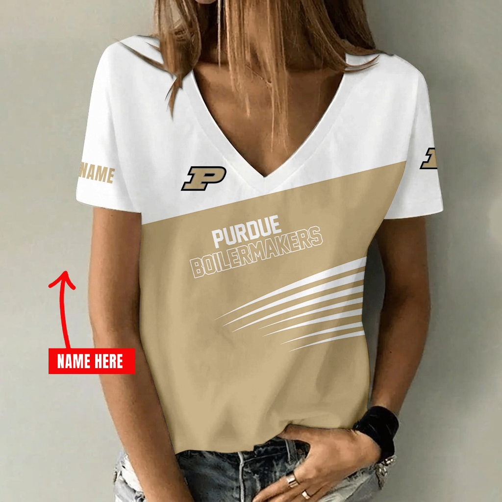 Limited Edition – New Customized NCAA Purdue Boilermakers Strappy V-Neck Female Shirt