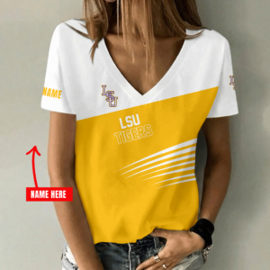Limited Edition – Customized NCAA Lsu Tigers V-Neck Female Shirt