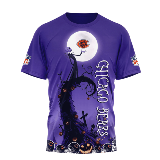 Limited Edition – Customized NFL Chicago Bears Halloween The Nightmare Apparel - Image 2