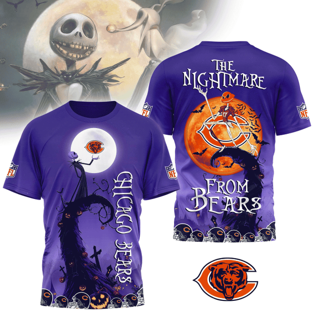 Limited Edition – Customized NFL Chicago Bears Halloween The Nightmare Apparel
