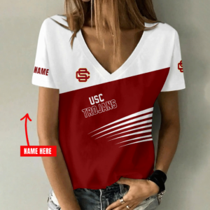 Limited Edition – Customized NCAA Usc Trojans V-Neck Female Shirt