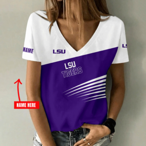 Limited Edition – New Customized NCAA Lsu Tigers Strappy V-Neck Female Shirt