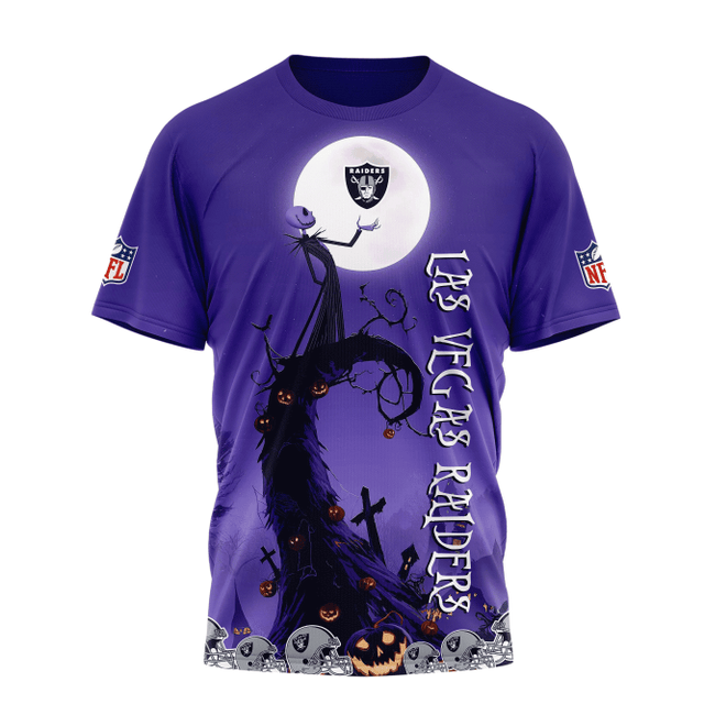 Limited Edition – Customized NFL Las Vegas Raiders Halloween The Nightmare Apparel - Image 2
