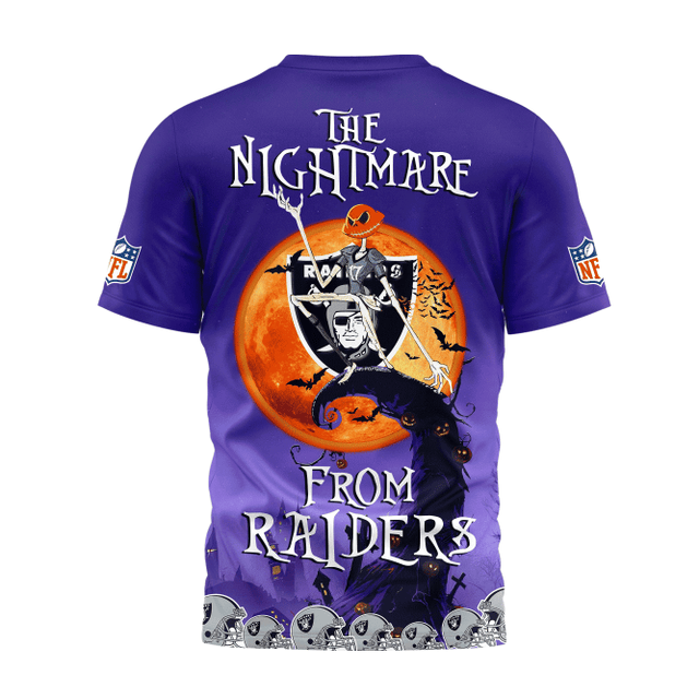 Limited Edition – Customized NFL Las Vegas Raiders Halloween The Nightmare Apparel - Image 3