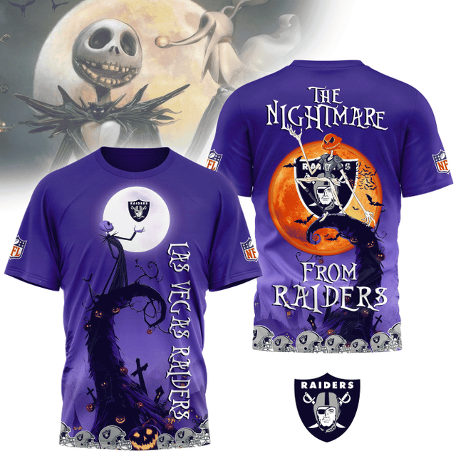 Limited Edition – Customized NFL Las Vegas Raiders Halloween The Nightmare Apparel