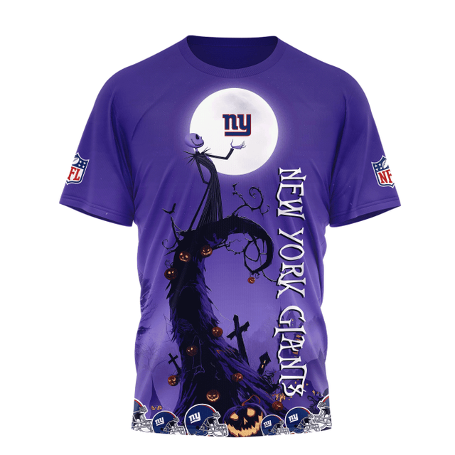 Limited Edition – Customized NFL New York Giants Halloween The Nightmare Apparel - Image 2