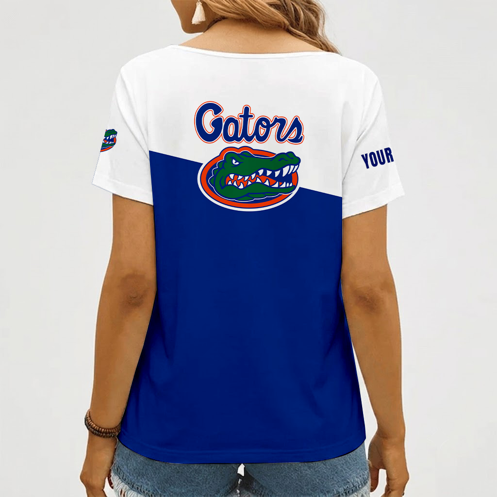 Limited Edition – Customized NCAA Florida Gators V-Neck Female Shirt - Image 2