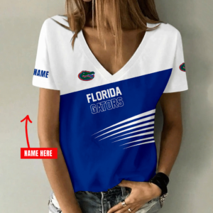 Limited Edition – Customized NCAA Florida Gators V-Neck Female Shirt