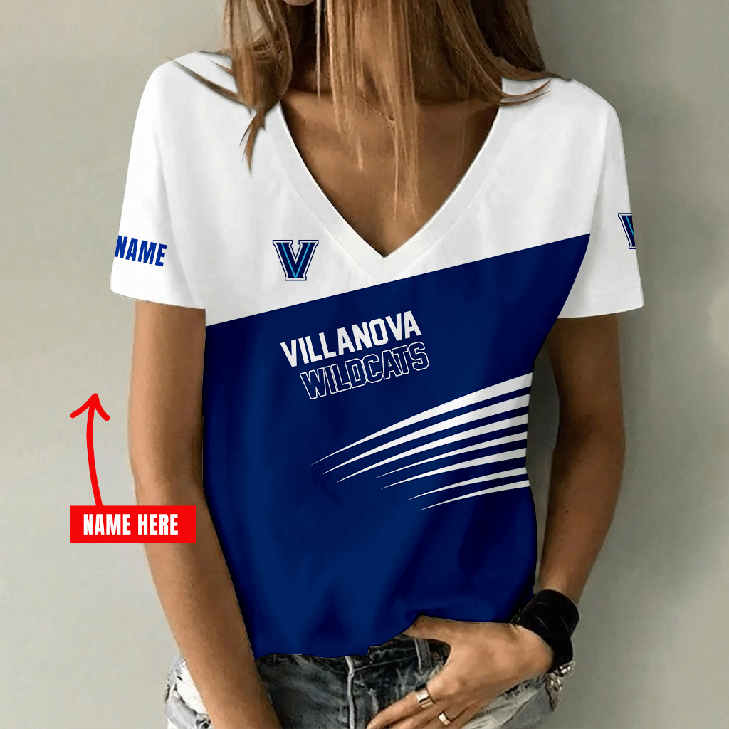 Limited Edition – New Customized NCAA Villanova Wildcats Strappy V-Neck Female Shirt