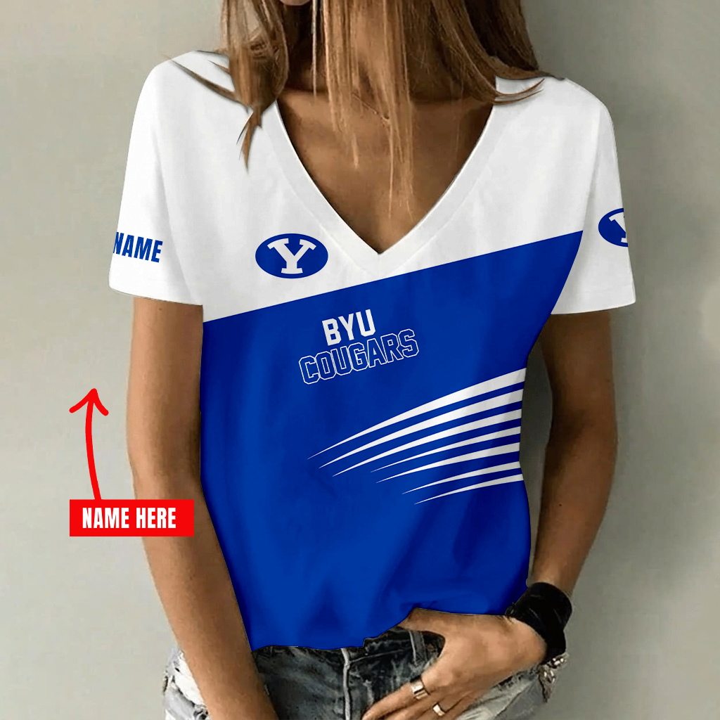 Limited Edition – Customized NCAA Byu Cougars V-Neck Female Shirt