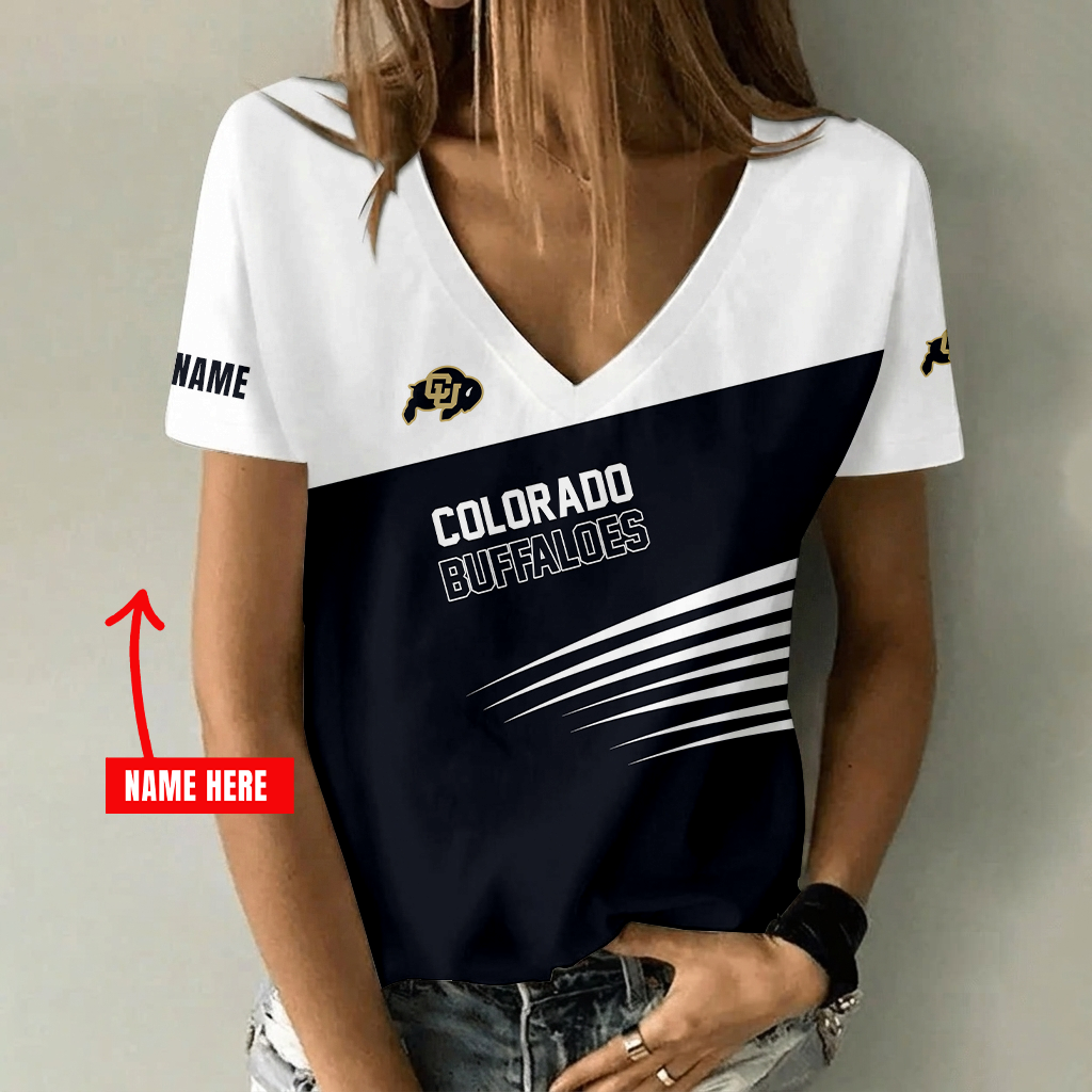Limited Edition – Customized NCAA Colorado Buffaloes V-Neck Female Shirt