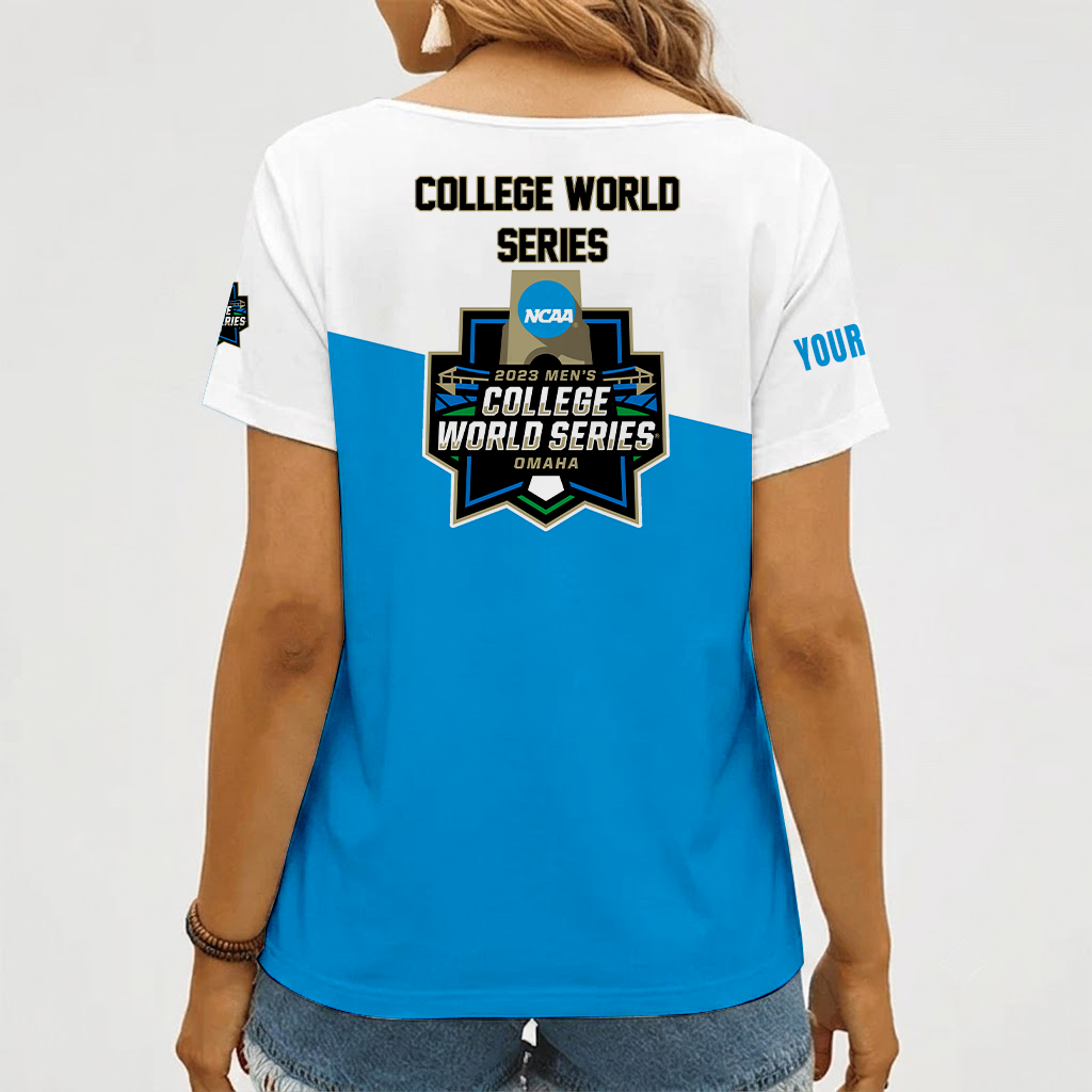 Limited Edition – Customized NCAA College World Series V-Neck Female Shirt - Image 2