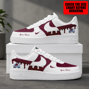 Limited Edition – Customized NHL Colorado Avalanche Air Force 1 Shoes