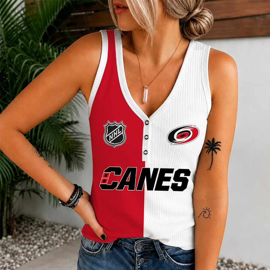 Limited Edition – Customized NHL Carolina Hurricanes Women’s V-Neck Tank Top