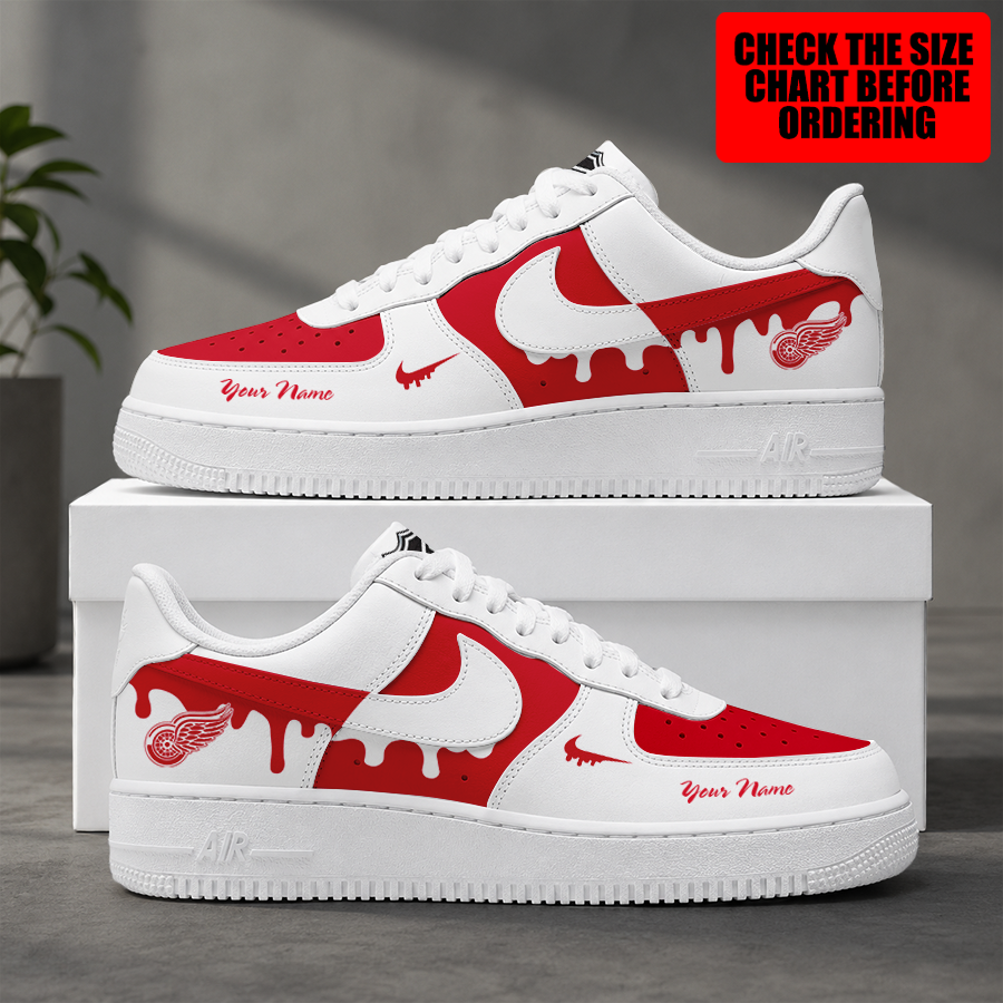 Limited Edition – Customized NHL Detroit Red Wings Air Force 1 Shoes