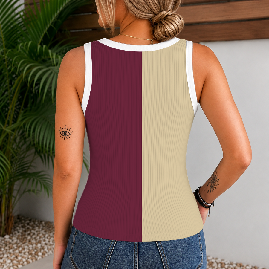 Limited Edition – Customized NHL Arizona Coyotes Women’s V-Neck Tank Top - Image 2