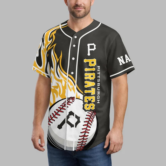 Limited Edition – Customized MLB Pittsburgh Pirates Baseball Jersey - Image 3