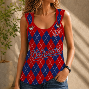 Limited Edition – Customized MLB Washington Nationals O-Ring Shoulder Tank Top