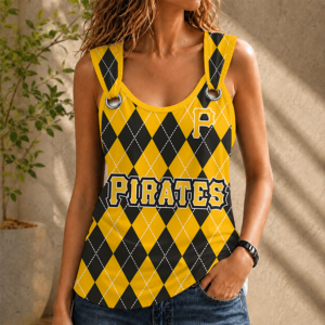 Limited Edition – Customized MLB Pittsburgh Pirates O-Ring Shoulder Tank Top