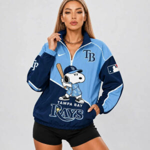 Limited Edition – Customized MLB Tampa Bay Rays V-Neck Zipper Sweatshirt Jacket