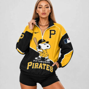 Limited Edition – Customized MLB Pittsburgh Pirates V-Neck Zipper Sweatshirt Jacket