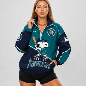 Limited Edition – Customized MLB Seattle Mariners V-Neck Zipper Sweatshirt Jacket