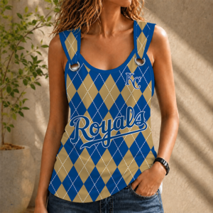 Limited Edition – Customized MLB Kansas City Royals O-Ring Shoulder Tank Top