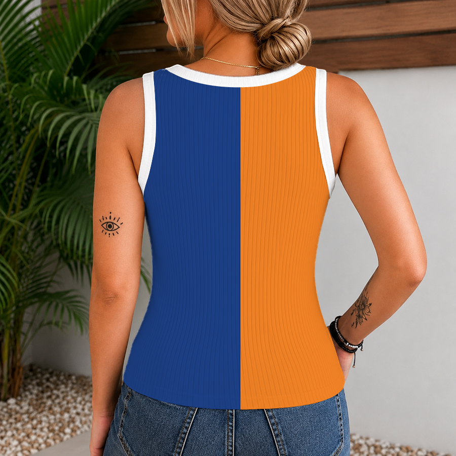 Limited Edition – Customized Nba New York Knicks Women’s V-Neck Tank Top - Image 2