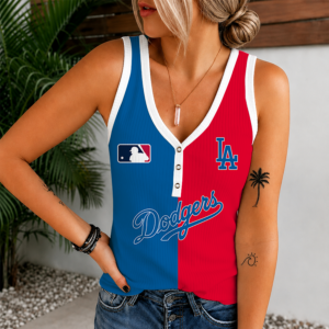 Limited Edition – Customized MLB Los Angeles Dodgers Women’s V-Neck Tank Top