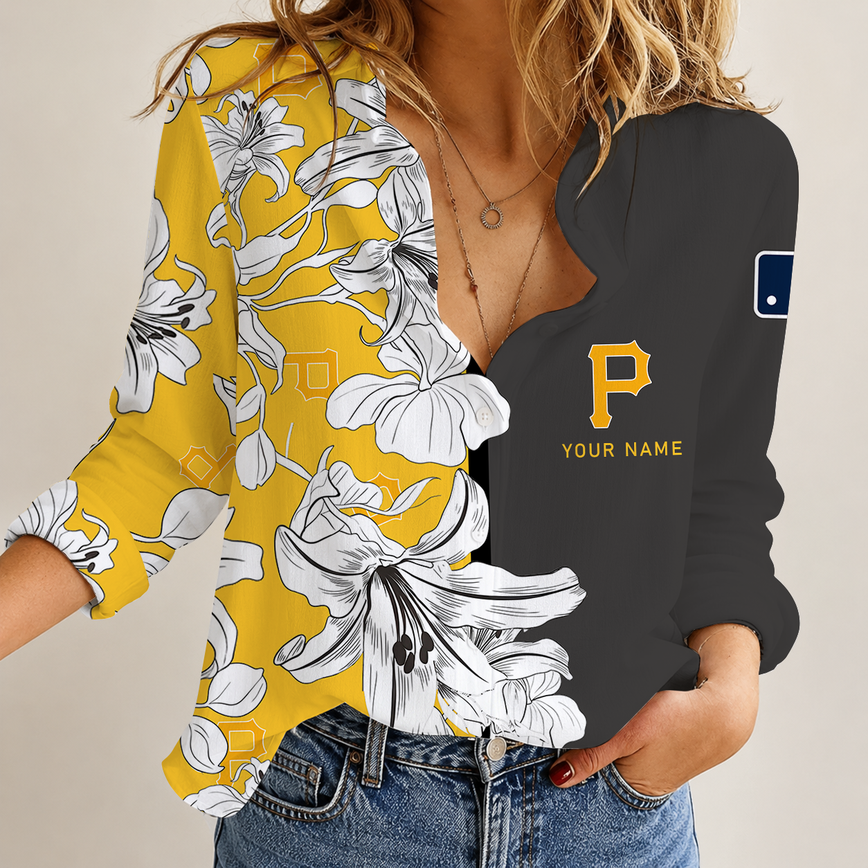 Limited Edition – Customized MLB Pittsburgh Pirates Women Casual Shirt