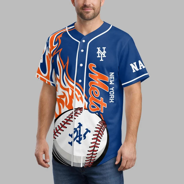 Limited Edition – Customized MLB New York Mets Baseball Jersey - Image 3
