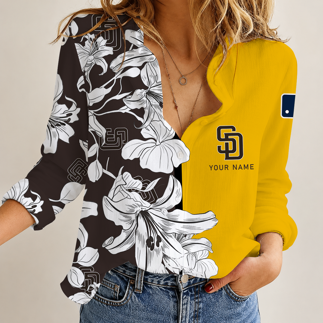 Limited Edition – Customized MLB San Diego Padres Women Casual Shirt
