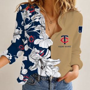 Limited Edition – Customized MLB Minnesota Twins Women Casual Shirt