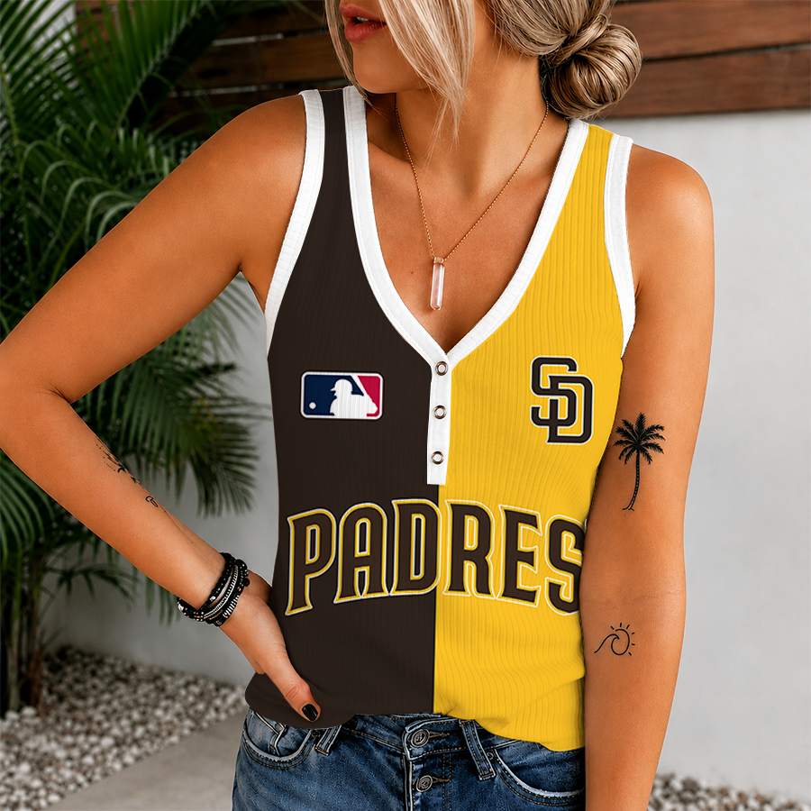 Limited Edition – Customized MLB San Diego Padres Women’s V-Neck Tank Top