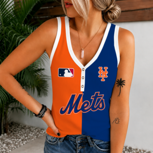 Limited Edition – Customized MLB New York Mets Women’s V-Neck Tank Top
