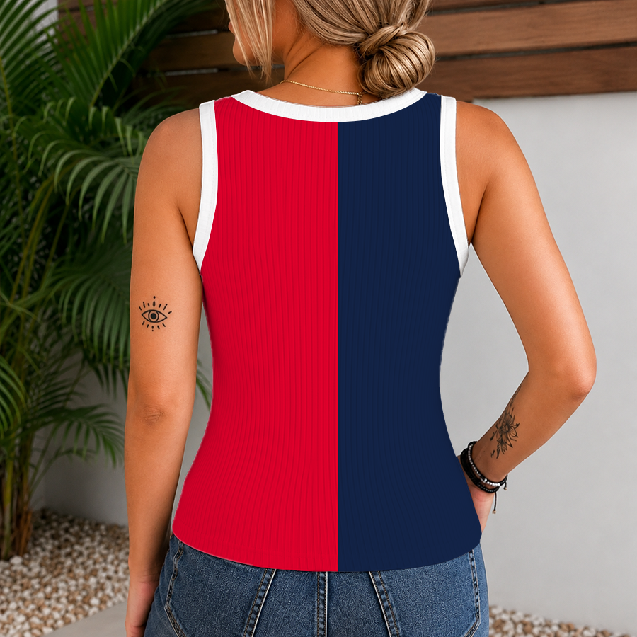 Limited Edition – Customized MLB New York Yankees Women’s V-Neck Tank Top - Image 2