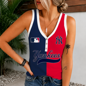 Limited Edition – Customized MLB New York Yankees Women’s V-Neck Tank Top