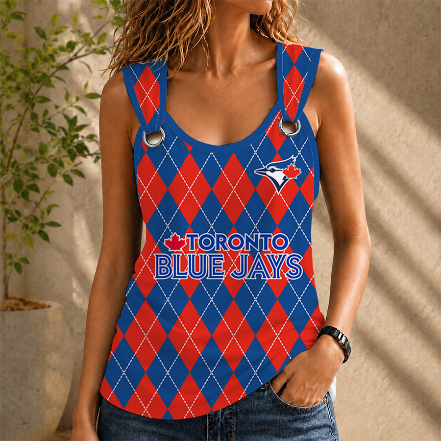 Limited Edition – Customized MLB Toronto Khaki Jays O-Ring Shoulder Tank Top