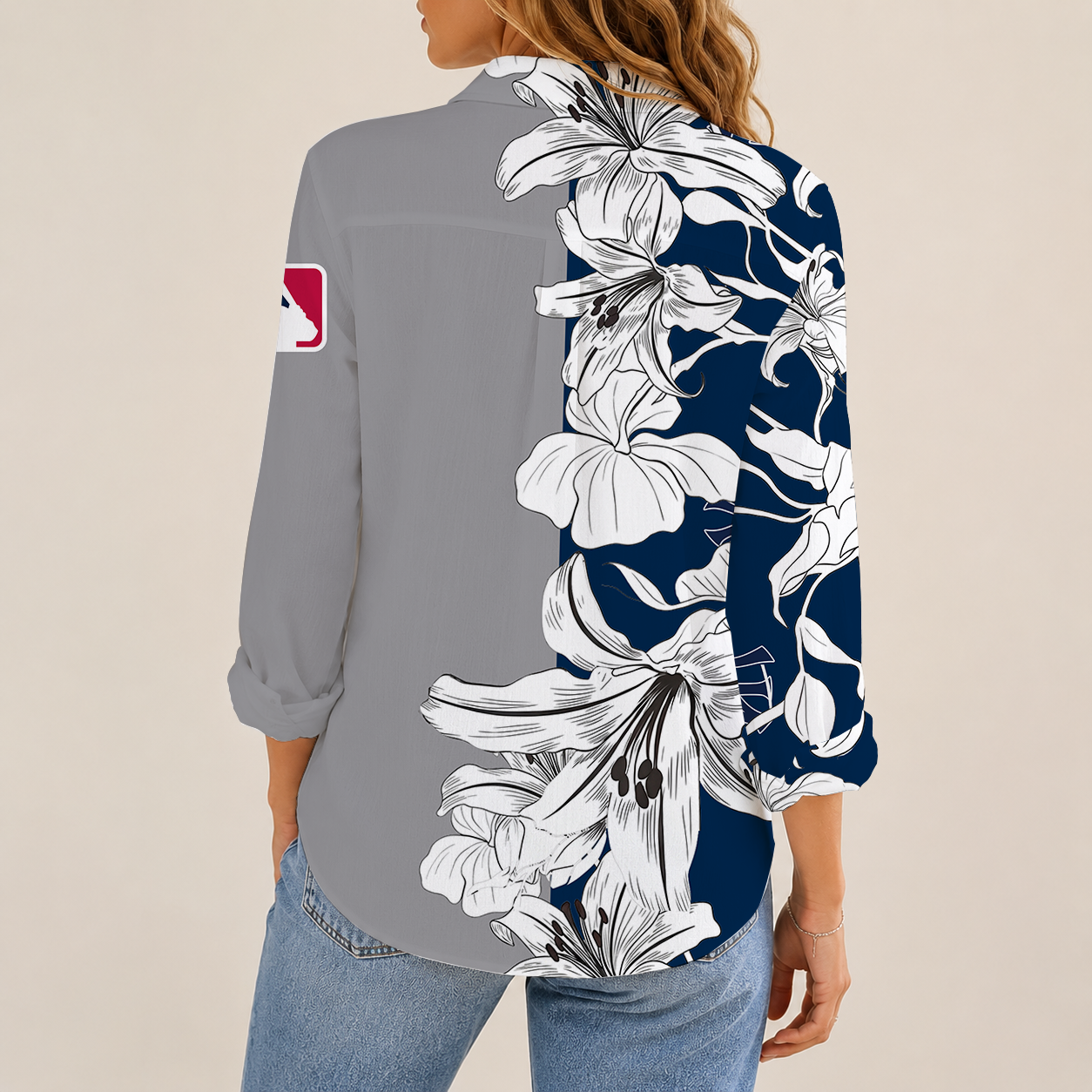 Limited Edition – Customized MLB New York Yankees Women Casual Shirt - Image 2