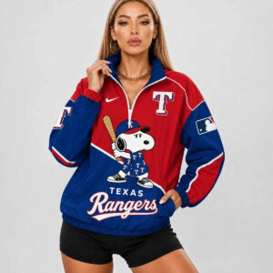 Limited Edition – Customized MLB Texas Rangers V-Neck Zipper Sweatshirt Jacket